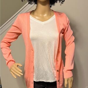 Juniors peach cardigan size small new